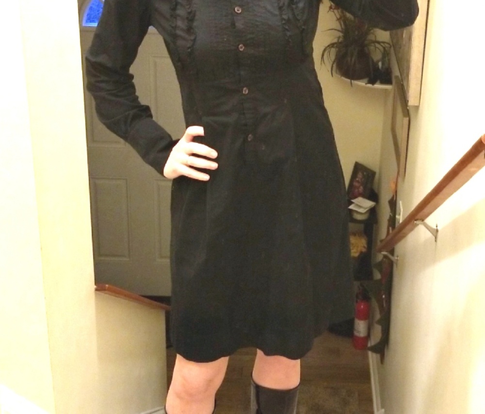 Gap Size 4 Front Button Ruffle Collar - image 2